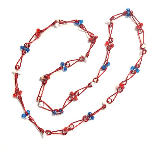 Kristal Wick's Color Inspiration- Fireworks Wire Necklace - , Holiday Designs, Loops, Wire Loop, Wrapped Wire Loop, Design, , fireworks necklace